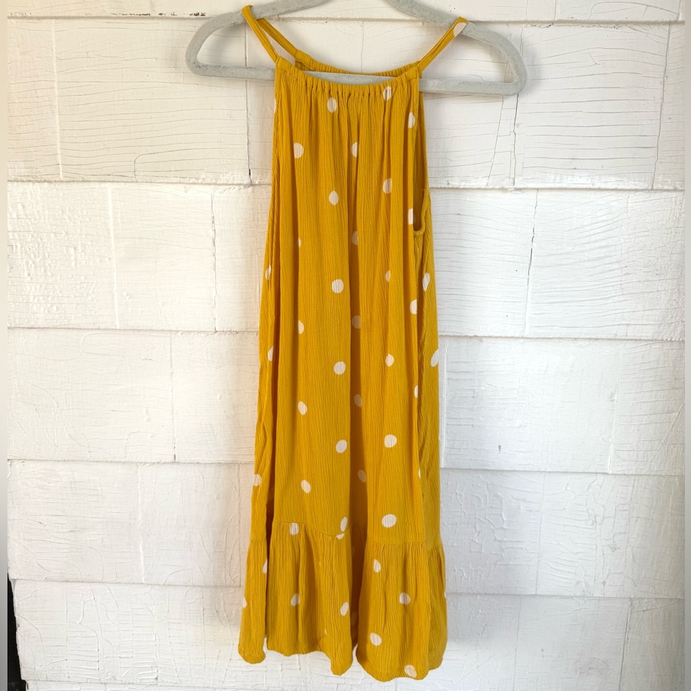 Old Navy Yellow Polka Dot Dress